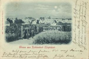 1899 Kópháza, Koljnof, Kohlenhof; látkép, út. Kiadja Carl Schwarz 4924. (EK)