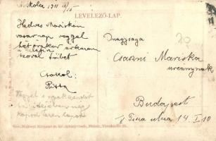 Miskolc, Tiszai pályaudvar, vasútállomás, gőzmozdony, vagonok, szerelvény. W. L. Bp. 1078. Kiadja Öz...