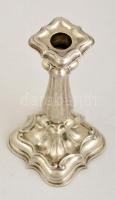 Antik ezüst (Ag.) gyertyatartó, jelzett, mesterjeggyel, m:20 cm, nettó:262 g