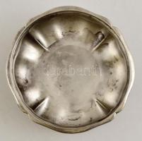Antik ezüst (Ag.) tál, jelzett, apró horpadással, m:8 cm, d:16,5 cm nettó:439 g