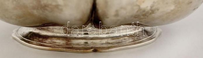 Antik ezüst (Ag.) tál, jelzett, apró horpadással, m:8 cm, d:16,5 cm nettó:439 g