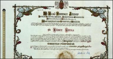 A Rédey család 4 db fotónegatívja: címerképek, kinevezés