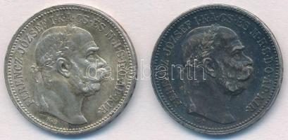 1915KB 1K Ag "Ferenc József" (2x) T:1- patina  Adamo K5.1