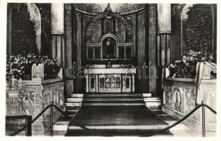 Krasznahorka-váralja, Krásnohorské Podhradie; Vár, mauzoleum belső - 2 db régi képeslap / castle, ma...