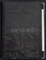 200 férőhelyes, fekete lapos, képeslap berakó