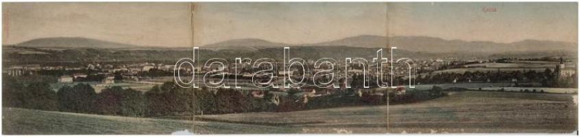 Kassa, Kosice; Látkép, három részes panorámalap, Stengel & Co. / general view, 3-tiled panoramacard (b)