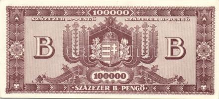 1946. 100.000B.-pengő piros "100 éves a Szigetváti Takarékpénztár...1969" fny-sal T:I