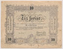 1848. 10Ft Kossuth Bankó T:III  Adamo G111