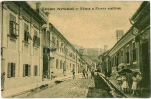 1917 Oravica, Oravita; Fő utca, Korona szálló, George Ivacskovics üzlete. 19483. / main street, hotel, shop