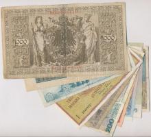 Vegyes: 14db-os bankjegy tétel a világ minden tájáról T:III,III-
Mixed: 14pcs of banknotes from all...