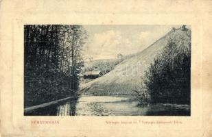 Boksánbánya, Németbogsán, Bocsa; Vertopia bányai tó. W. L. Bp. 120. / Vertopia Eisenwerk Teich / lake by the Vertopia iron mine (fl)