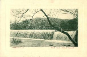 Boksánbánya, Németbogsán, Bocsa; Bründl vízesés. W. L. Bp. 116. / Bründl Wasserfall / waterfall (ragasztónyom / glue marks)