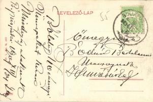 Nagyvárad, Oradea; Rákóczi út, cukrászda, üzletek, villamos. W. L. Bp. 262. / street view, confectio...