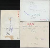 cca 1960-1970 7 db magyar futballistákat ábrázoló fotó, köztük az Aranycsapat tagjai, Grosics Gyula,...