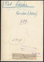 1934 Lázár Andor (1882-1971) igazságügy-miniszter leleplezi Nagyatádi Szabó István szobrát, felirato...