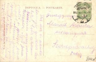 Zagreb, Agram, Zágráb; Jelacicev trg / Jelacic Platz / Jelasics tér, bank, F. Budicki, Dr. Dimovic, ...