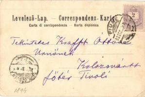 1894 (Vorläufer!) Fiume, Rijeka; Fiumara, Tersatto. Gruss aus... litho s: Marco Oberdorfer (EK)