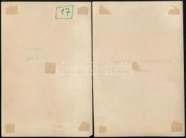 cca 1930 Góth Sándor és Góthné Kertész Ella színésznő közös fotója, 18×12 cm