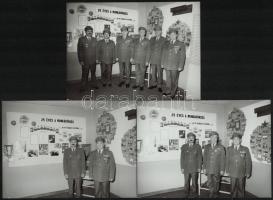 cca 1960-1980 Munkásőrséggel kapcsolatos fotótétel, 9 db fotó, köztük tablóképek, csoportképek, 9x14...