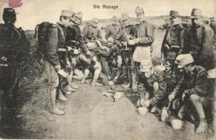 Die Menage / Osztrák-magyar katonák étkezés közben / WWI Austro-Hungarian K.u.K. soldiers eating (EK)