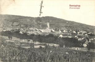 1908 Szentgyörgy (Pozsony), Sankt Georgen, Svaty Jur pri Bratislave; látkép a szőlőhegyről / view from the vineyards