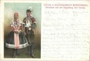 1902 Nagyszombat, Tyrnau, Trnava; Tótok a környékről. Horovitz Adolf kiadása / Slowaken aus der Umgebung / Slovakian (Tót) folklore