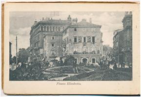 Fiume, leporellófüzet 20 lappal, Fiume és Abbazia. benne: Pannonia kivándorlási hajó, Adria kávéház,...