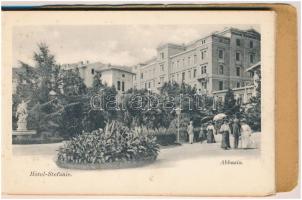 Fiume, leporellófüzet 20 lappal, Fiume és Abbazia. benne: Pannonia kivándorlási hajó, Adria kávéház,...