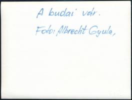 cca 1970 A budai vár látképe, Albrecht Gyula fotója, hátoldalon feliratozva, 9×12 cm