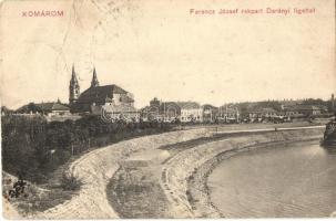 Komárom, Komárno; Ferenc József rakpart és a Darányi liget. Kiadja L. H. Pannonia 135. 1910. / Franz Joseph quay, park (EB)