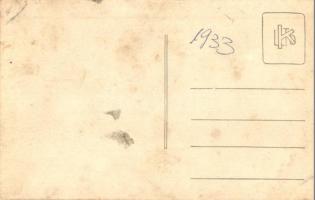 1933 Cserkészek csoportképe a táborban / Scout boys in the camp, horses. group photo