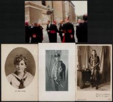 Habsburg Ottó (1912-2011), 4 db képeslap és fotó, 9×14 és 10×15 cm