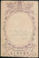 cca 1860-1870 Tamássy József (1837-1892) magyar színész, portérfotó Licskó műterméből, alja levágva,...