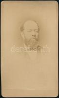 cca 1880 Arthur Patterson (1835-1899) bölcseleti doktor, keményhátú fotó, 10,5×6 cm