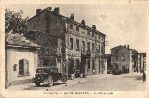 Poggiolo di Montu Beccaria, Via Principale / street view with automobile (EK)