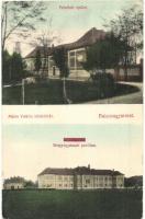 Balassagyarmat, Mária Valéria kórház, felvételi épület, belgyógyászati pavilon + 1913 Bátorfalu postai ügynökségi pecsét