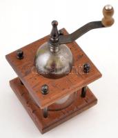 Borsdaráló, fém, fa, üveg, jó állapotban, m: 18 cm