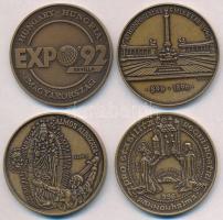 4db-os magyar Br emlékérem tétel, közte Lebó Ferenc (1960-) 1996. "A Honfoglalás emlékére - Eme...