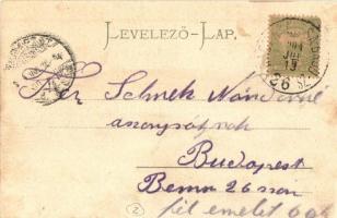 1904 Barcs, Piac tér és a római katolikus templom, Dorner S. üzlete. Kiadja Skribanek Géza + Nagykan...