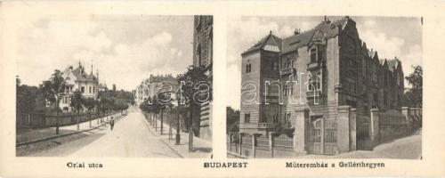 Budapest XI. Orlay utca, villa, Műteremház a Gellérthegyen (18 cm x 7 cm)