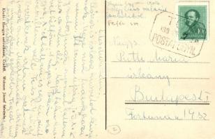 Csabdi, Református templom, Evangélikus templom. Kiadja a Hangya szövetkezet. Wokaun József felvétel...