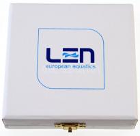 2010. "30. Úszó-Európa-Bajnokság" eozin mázas Zsolnay porcelán emlékplakett, eredeti tokba...