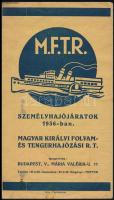 1936 MFTR személyhajójáratok, menetrend, kissé foltos