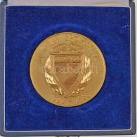 1988. MTK-VM Sportklub 100 éves nagyalakú aranyozott fém emlékérem dísztokban (70mm) T:2