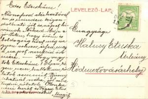 1909 Komádi, Magyar Király szálloda, vendéglő, étterem és kávéház, borivó, Takarékpénztár. Kiadja Ko...