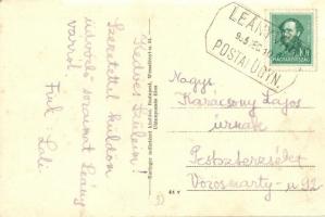 Leányvár, Római katolikus templom, Iskola és községháza, Állomás fasor + 1935 Leányvár postai ügynök...