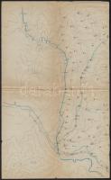 1917 Kézzel rajzolt katonai térképvázlatok, Novák István (?-?), a m. kir. 4. honvéd ágyús ezred 3. ü...