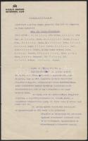 1922 Bp., A Pilot és Dedics Testvérek Automobil Részvénytársasága és Műhelye, 2 db fejléces számla +...