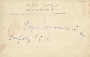 1916-1917 Révfülöp, Ódor Villa, nyaraló és szőlőskert - 4 db régi fotó képeslap, köztük kézzel színe...