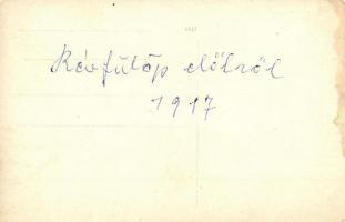 1916-1917 Révfülöp, Ódor Villa, nyaraló és szőlőskert - 4 db régi fotó képeslap, köztük kézzel színe...